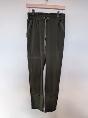 925fit Womens's Olive Green Drawstring Jogger Pants